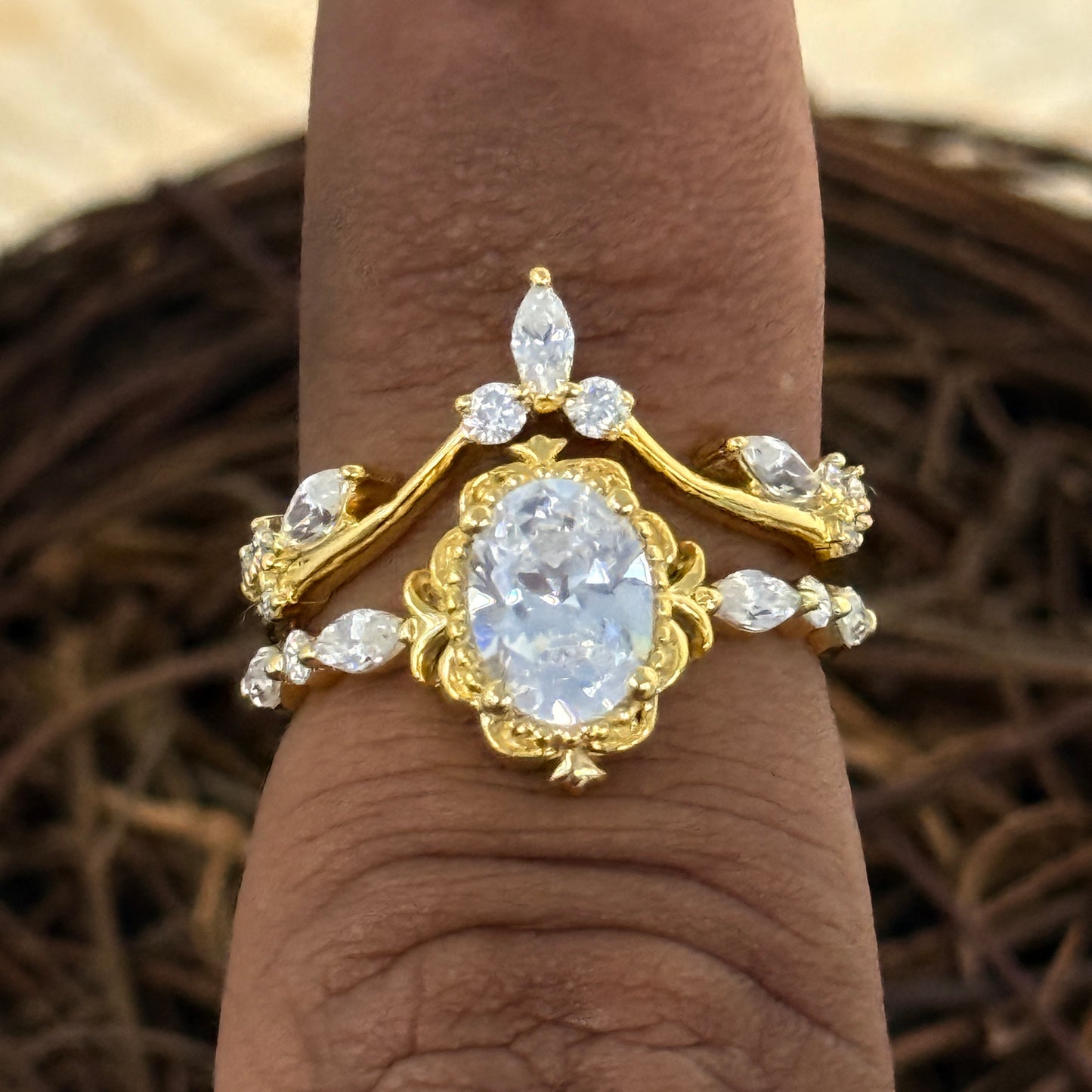 Celeste Lab Grown Diamond Matching  Band 10K Gold Ring