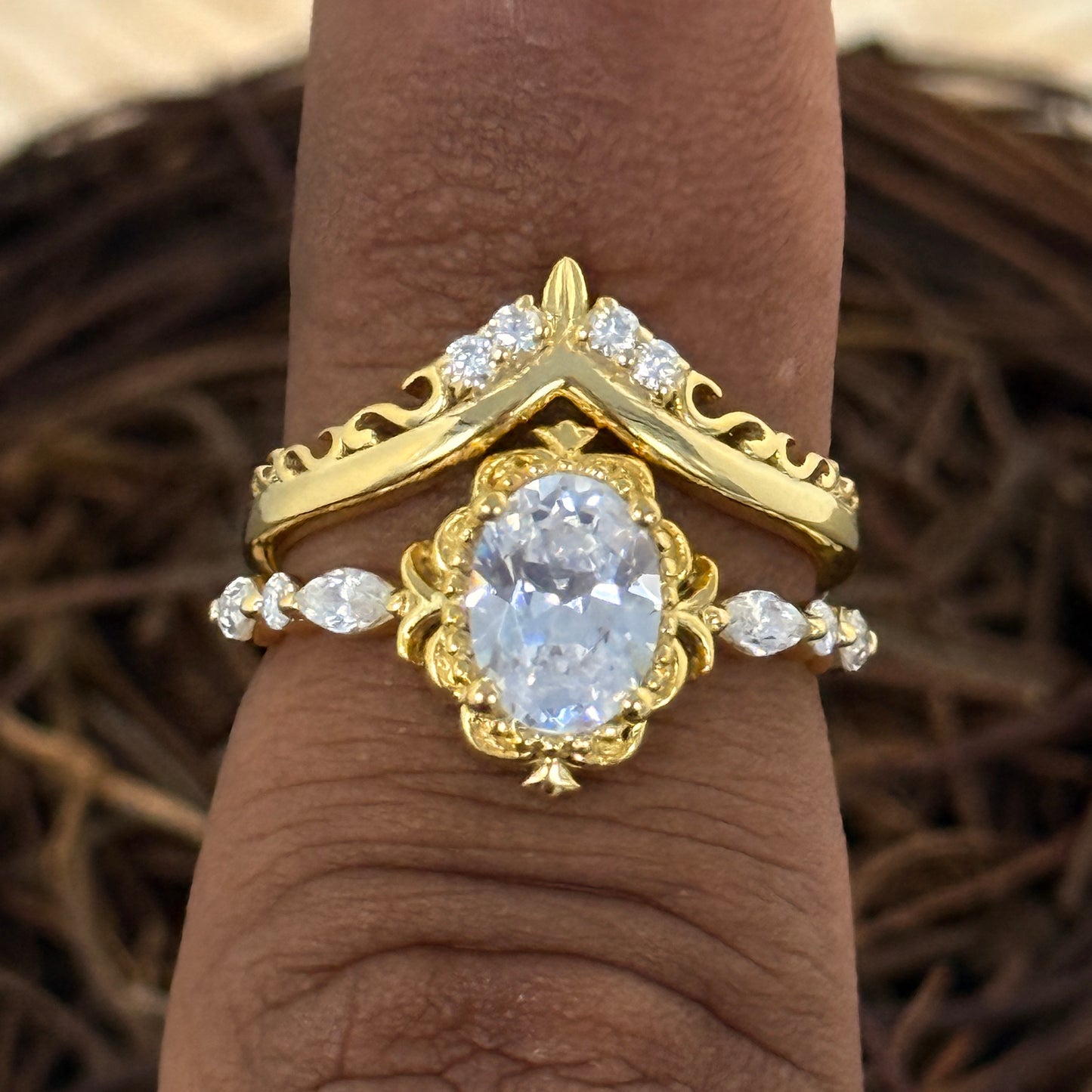 Aurelia Lab Grown  Diamond  V Band ring