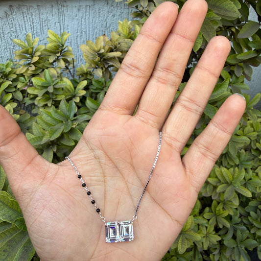 Silver Twin Diamond Mangalsutra