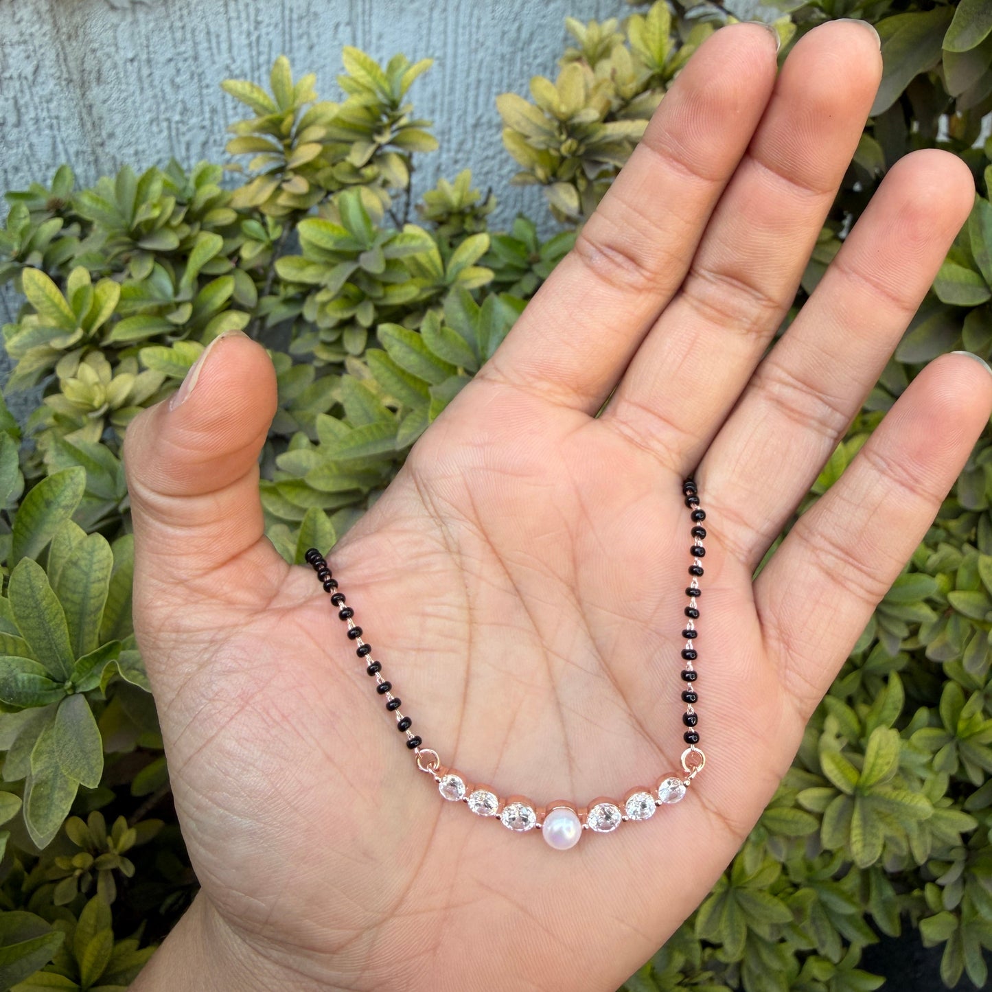 Rose Gold Plated Silver Aura Mangalsutra