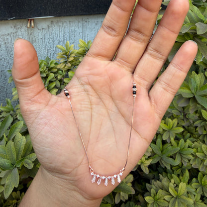 Rose Gold Plated Dewdrop Mangalsutra