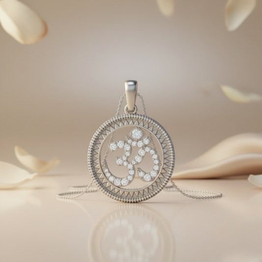 Silver Halo OM Pendant
