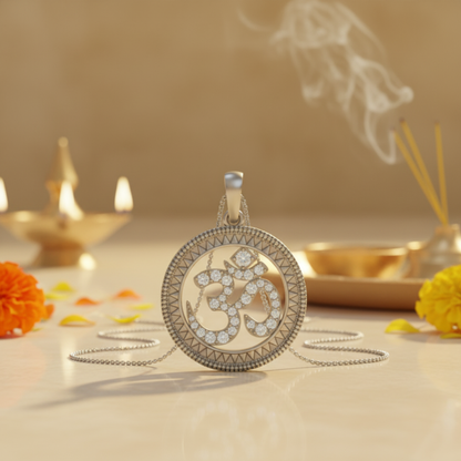 Silver Halo OM Pendant