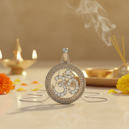 Silver Halo OM Pendant