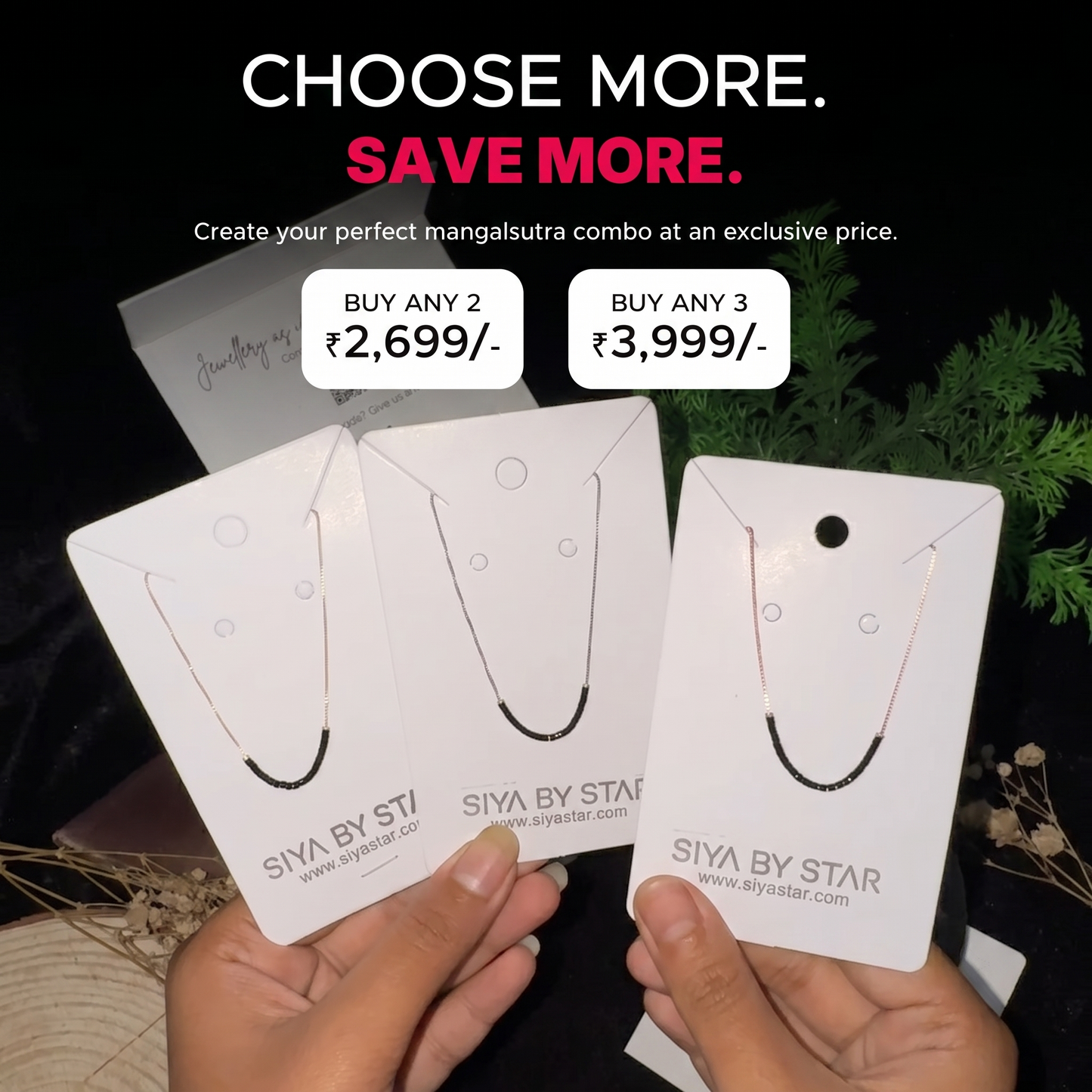 Buy any 2 Mangalsutras for 2699