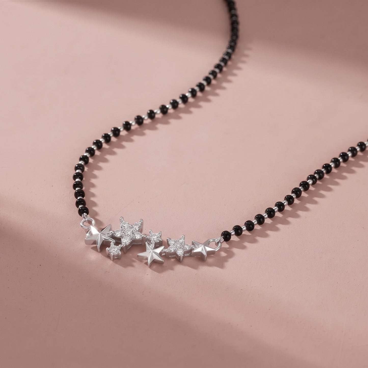 Silver Stars Pendant Mangalsutra