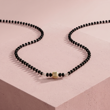 Gold plated silver Noir Mangalsutra