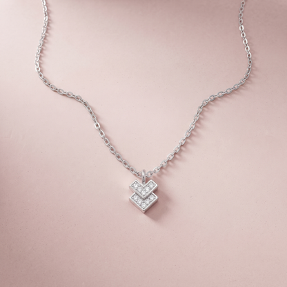 Silver Interlocking Loop Necklace
