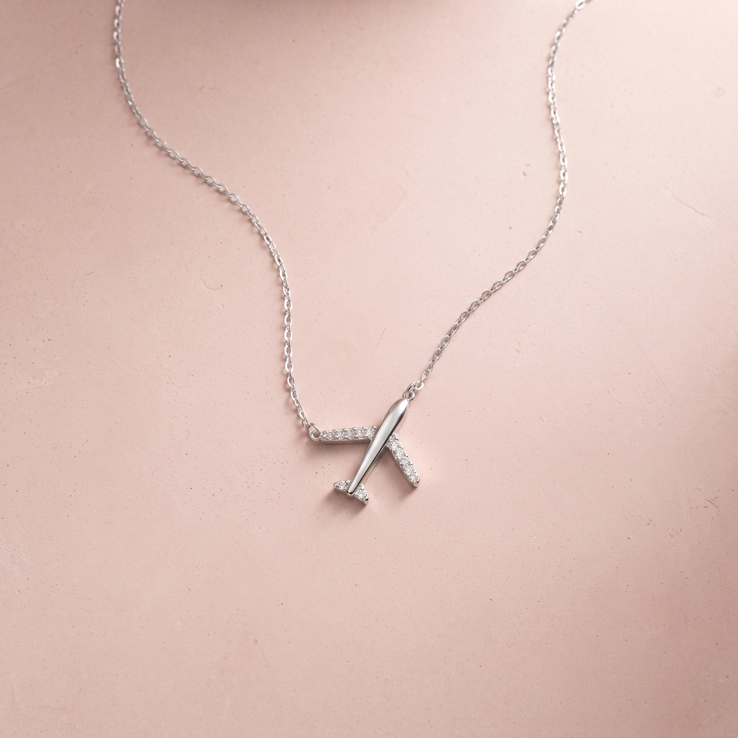 Silver Airplane Pendant