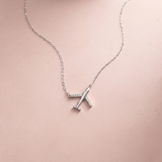 Silver Airplane Pendant