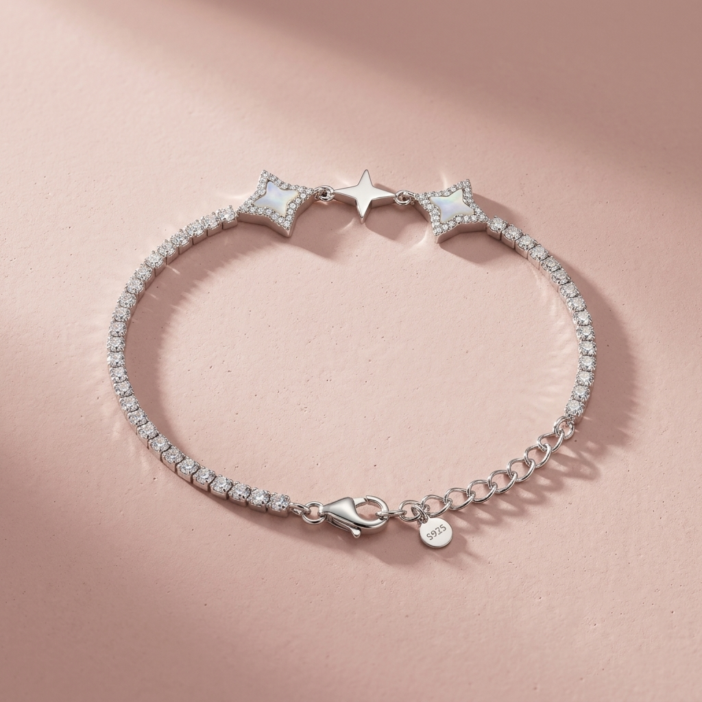 Silver Stardust Contrast Bracelet