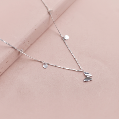 Silver Butterfly Celeste Chain Necklace