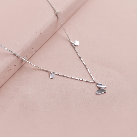 Silver Butterfly Celeste Chain Necklace