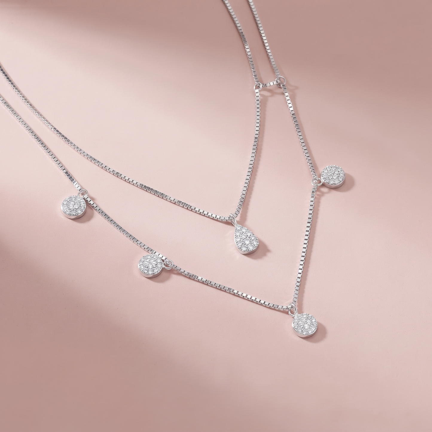 Silver Sparkle Stack Necklace