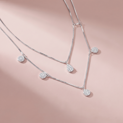 Silver Sparkle Stack Necklace