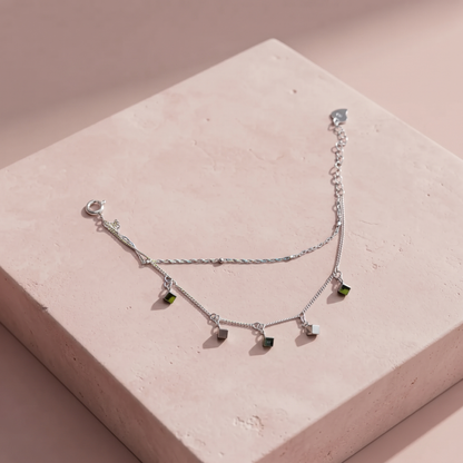 Silver Darling Cubes Baby Bracelet