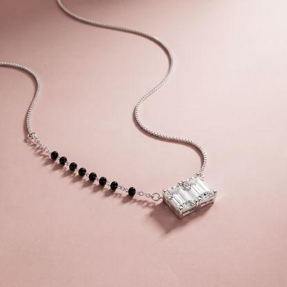 Silver Twin Diamond Mangalsutra