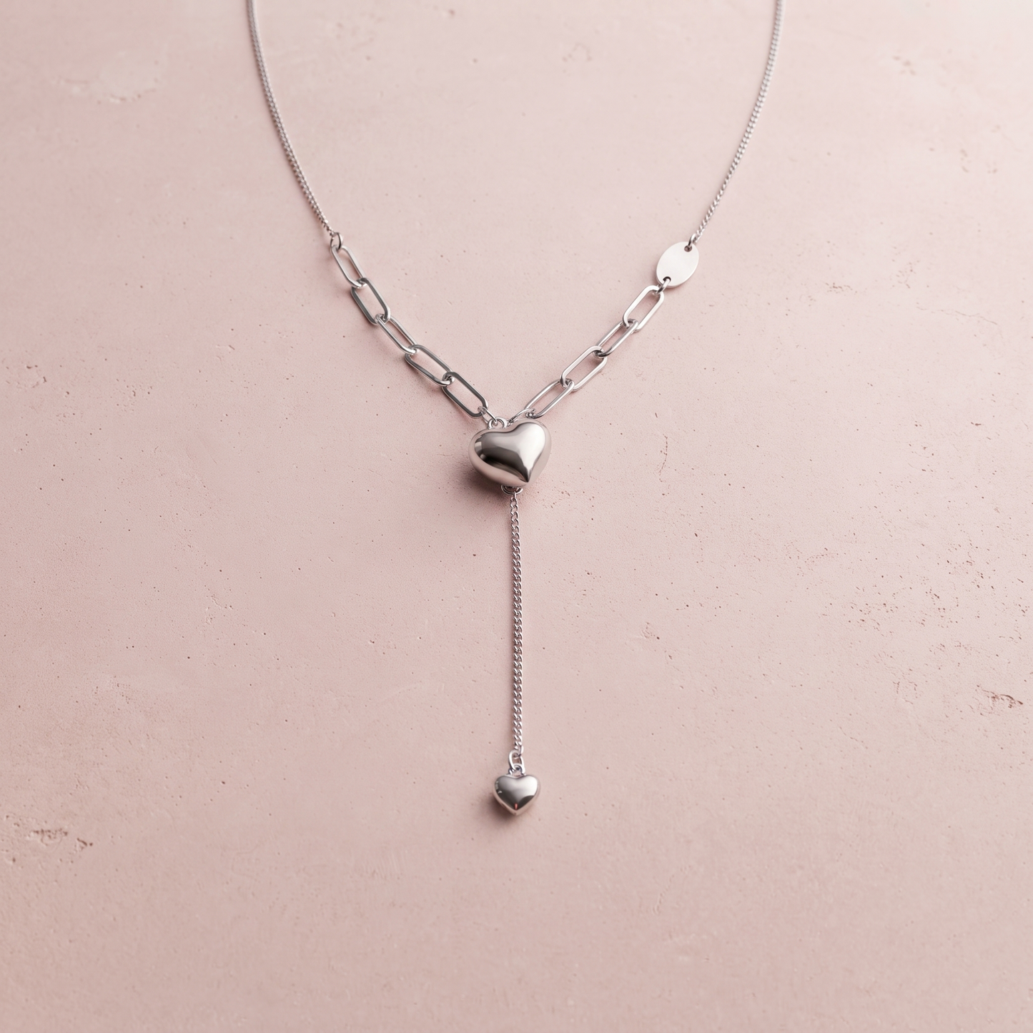 Silver Puffy Heart Pendant