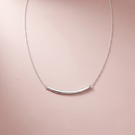 Silver Arc Necklace