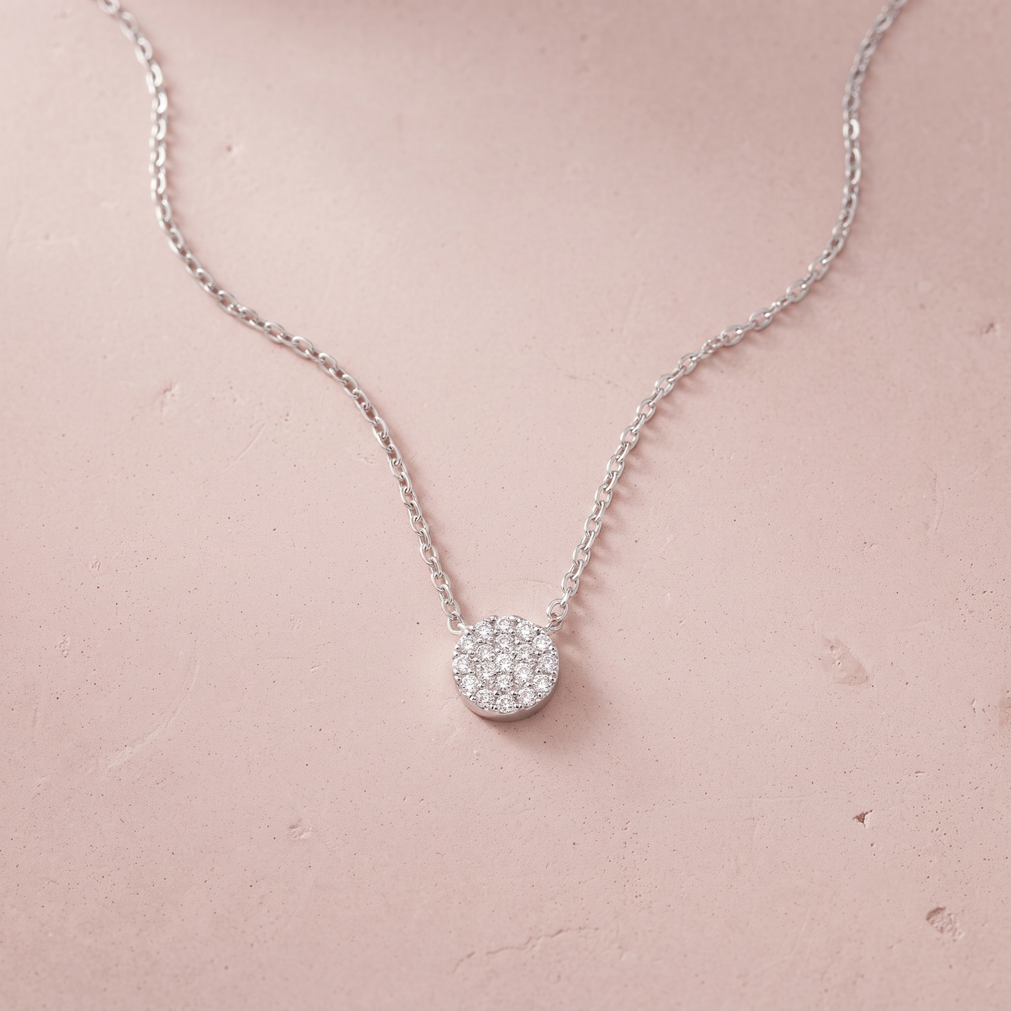 Silver Minimalistic Halo Necklace