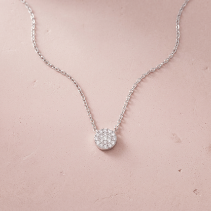 Silver Minimalistic Halo Necklace