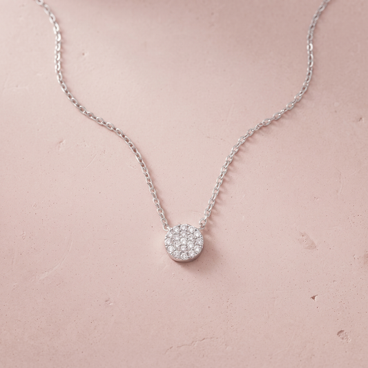Silver Minimalistic Halo Necklace