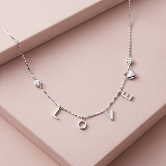 Silver LOVE Heart Pendant