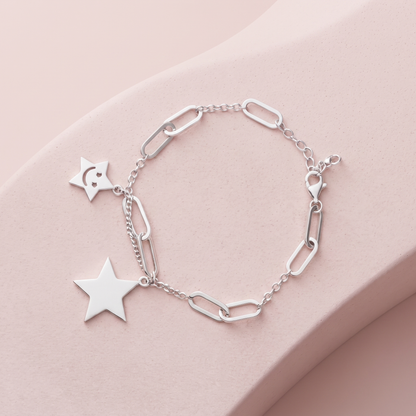 Silver Starry Links Bracelet