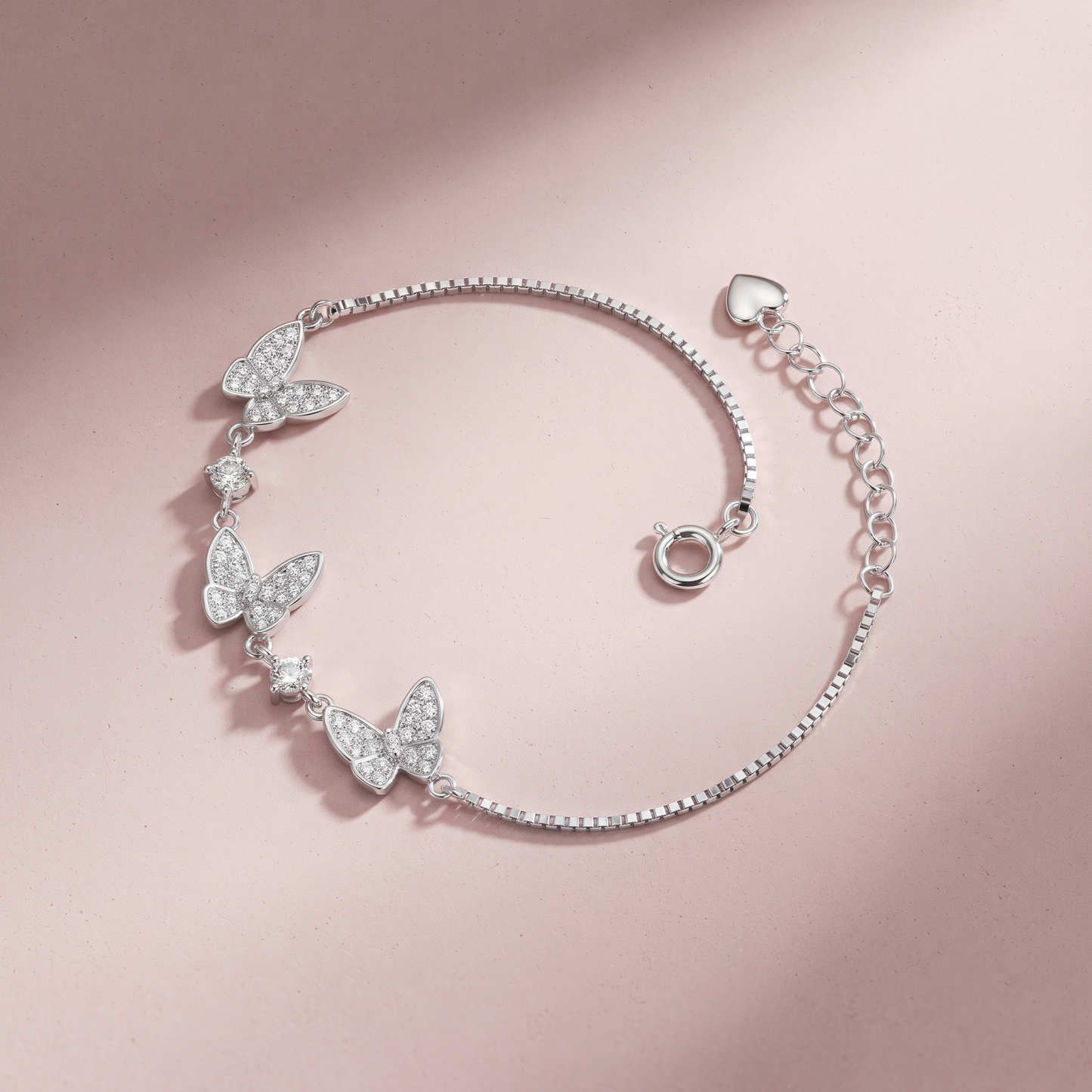 Silver Butterfly Kisses Bracelet