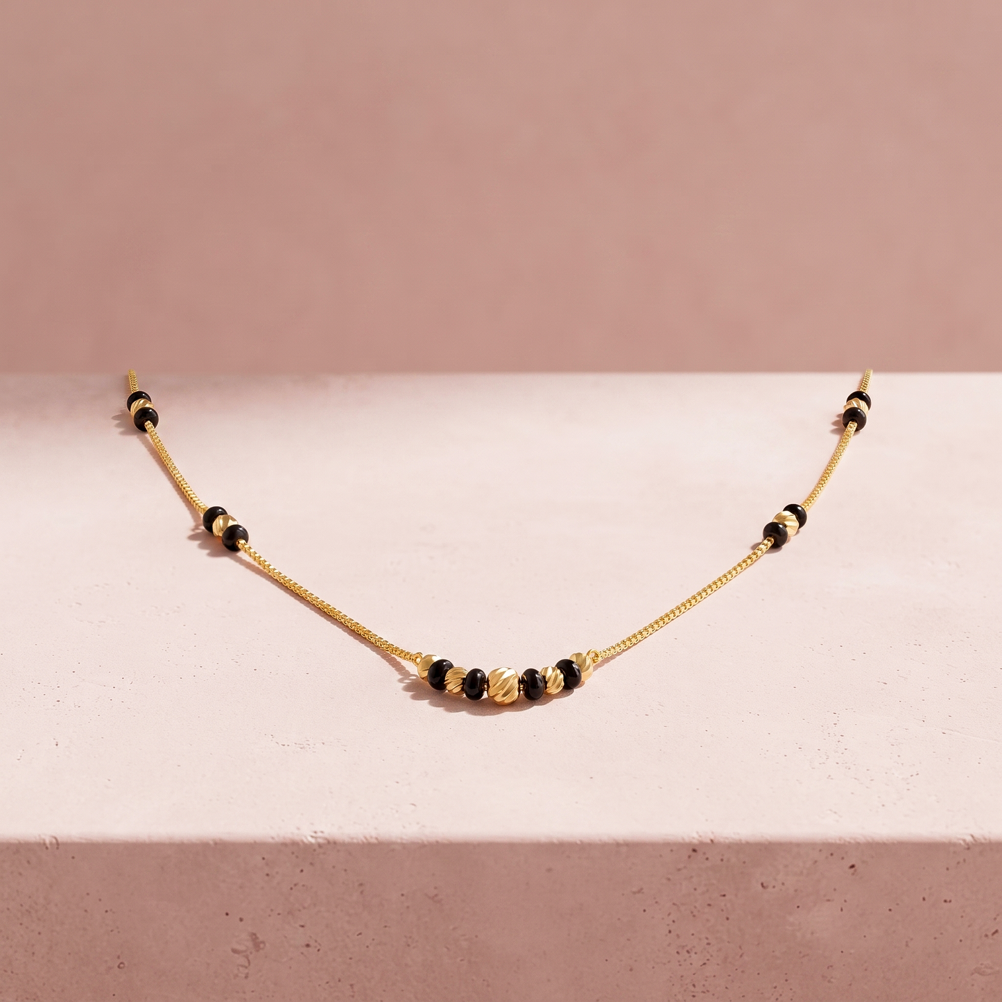 Gold Plated Silver Beads Mangalsutra