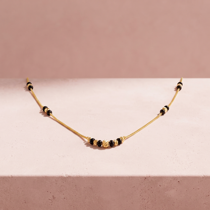 Gold Plated Silver Beads Mangalsutra