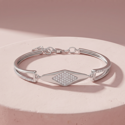 Silver Celeste Diamond pave bracelet