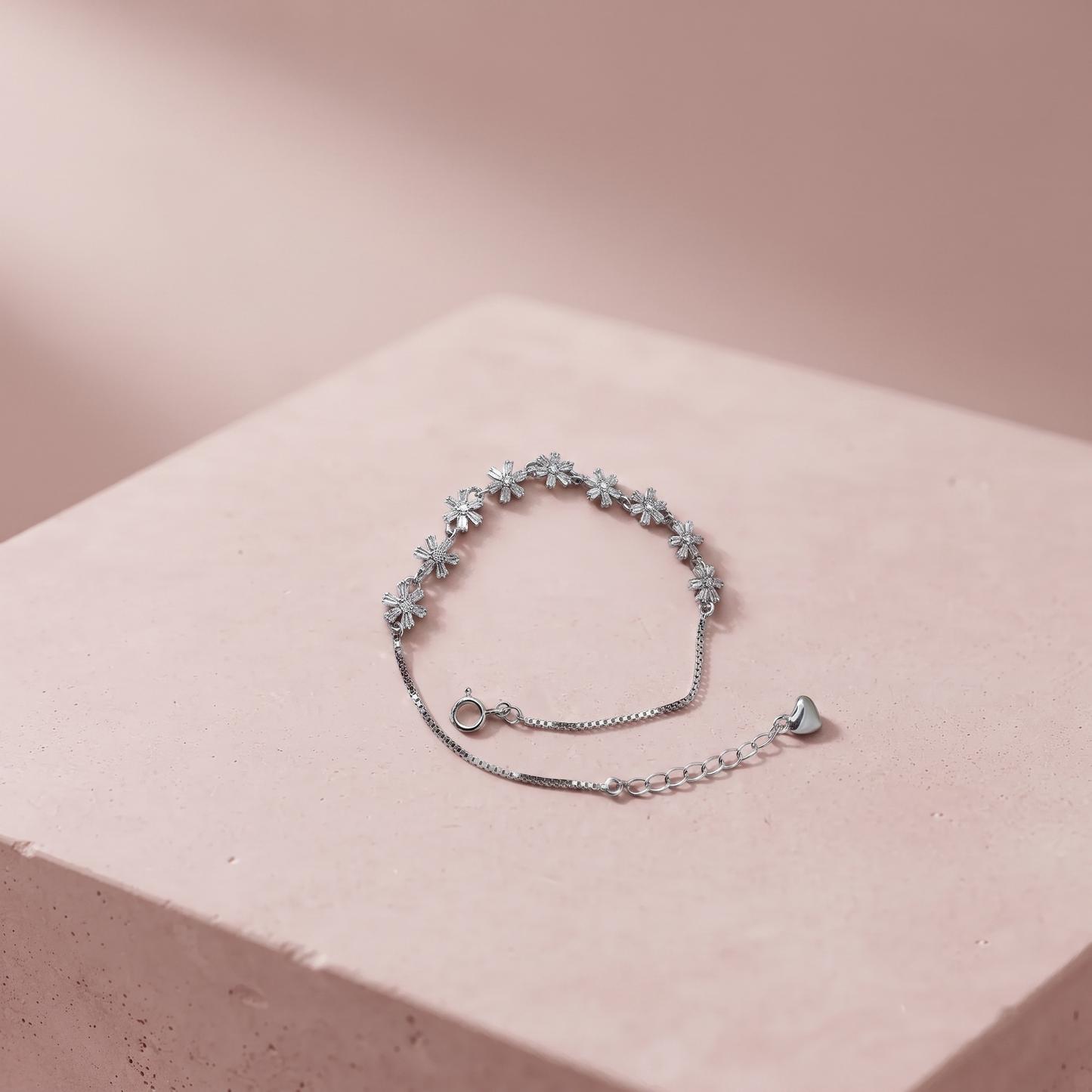 Silver Garden of Diamonds Bracelet