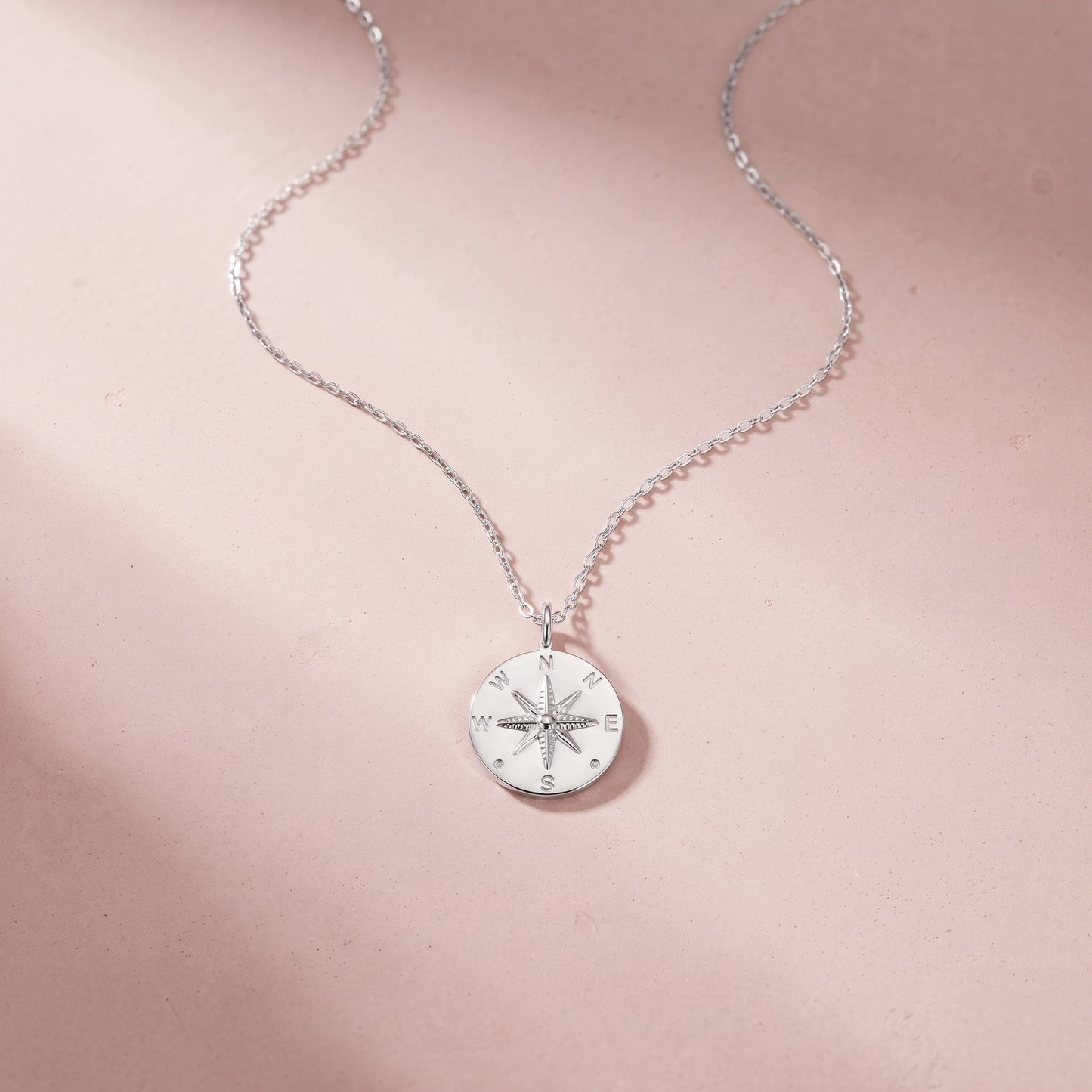 Silver Compass Pendant