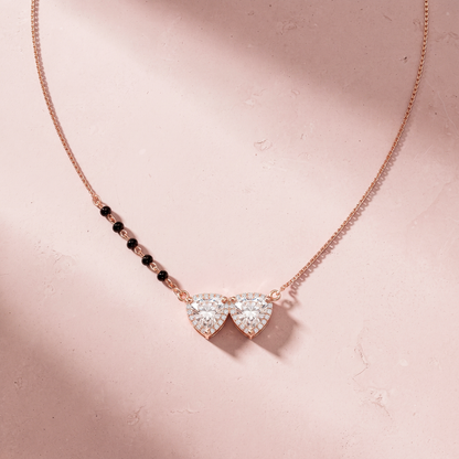 Rose Gold Plated Bow Mangalsutra