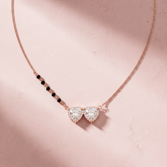 Rose Gold Plated Bow Mangalsutra