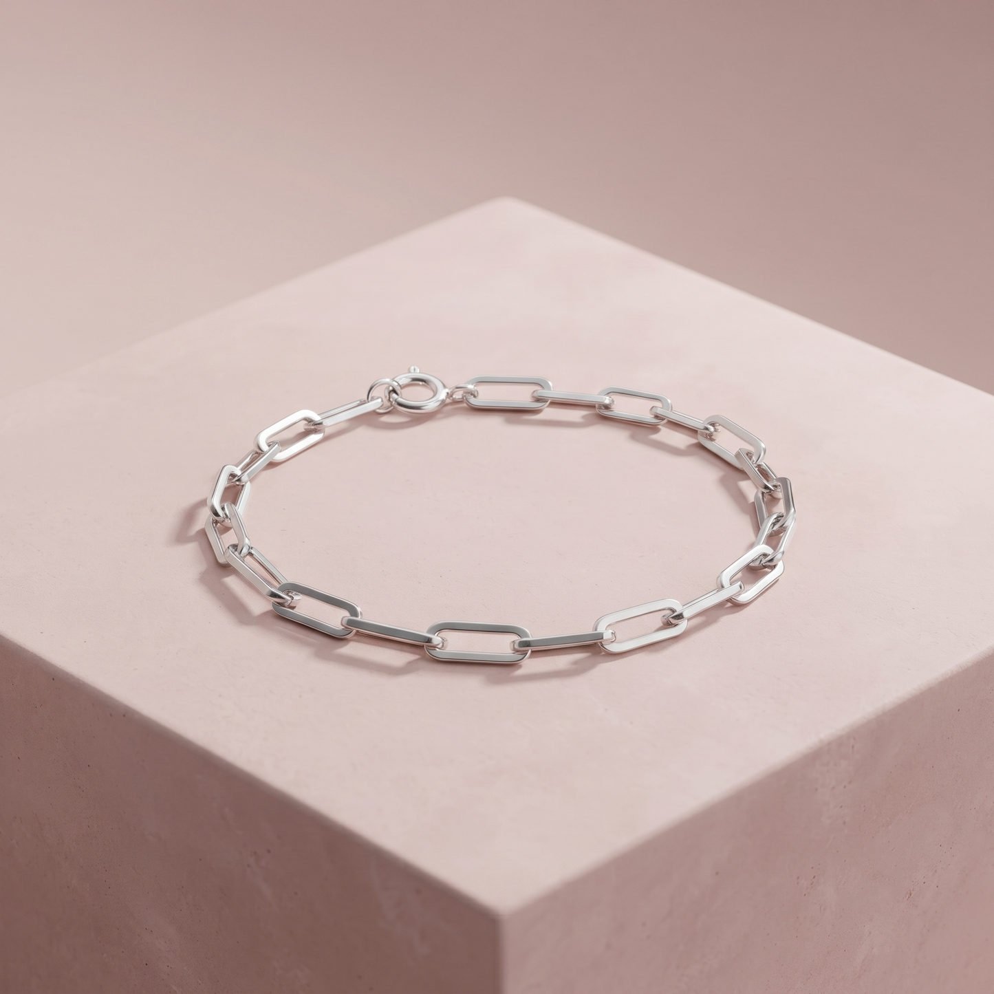 Silver Minimal Link Bracelet