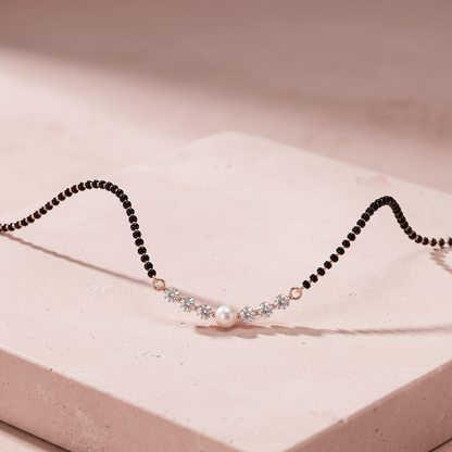 Rose Gold Plated Silver Aura Mangalsutra