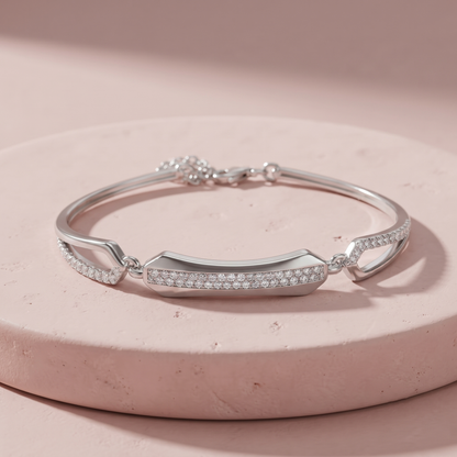 Silver Luxe Linea Bar Bracelet