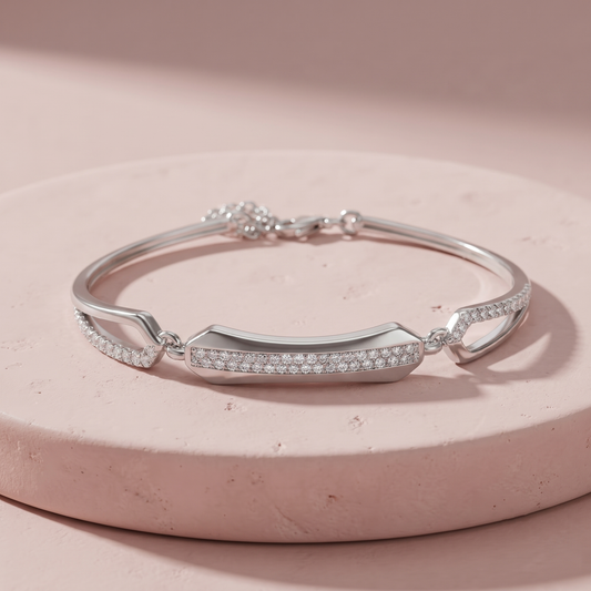 Silver Luxe Linea Bar Bracelet