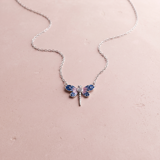 Silver Dragonfly Pendant