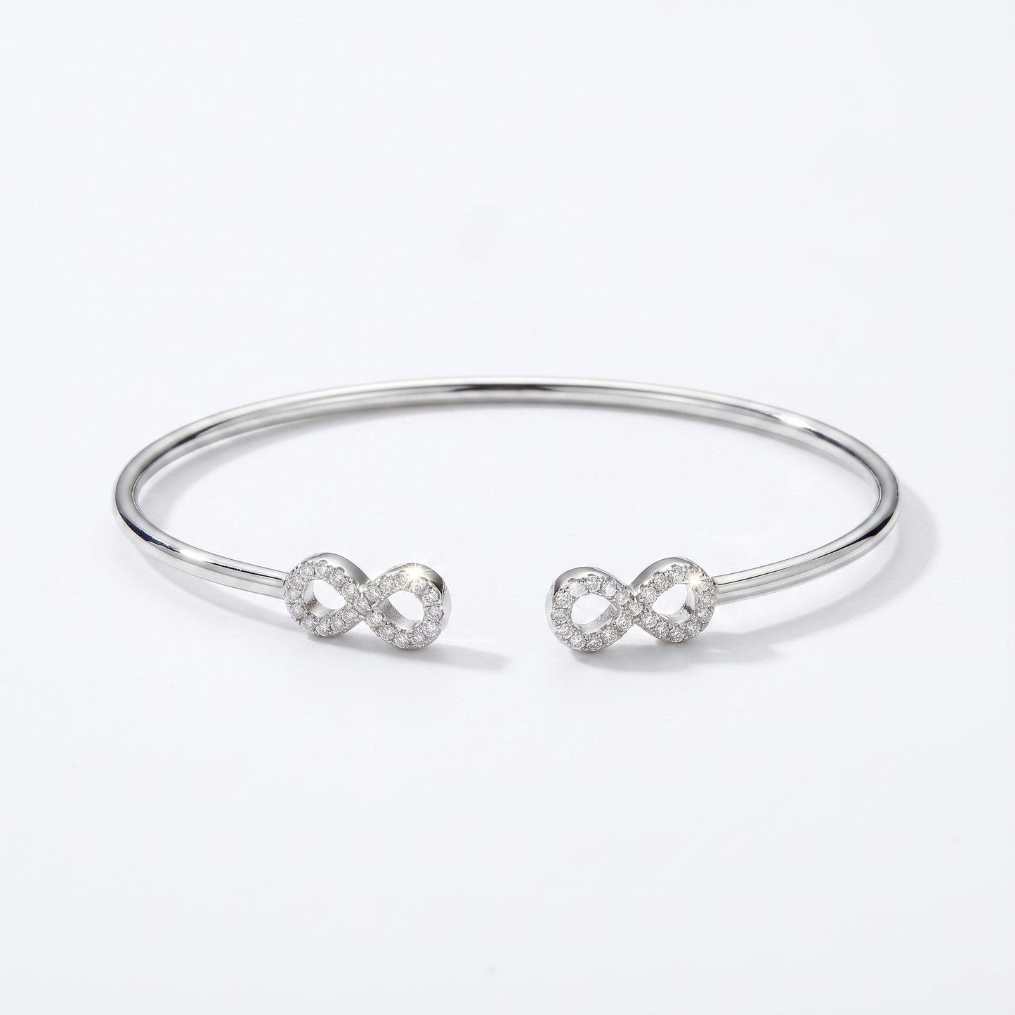 Silver Infinity Cuff Bracelet