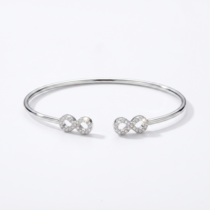 Silver Infinity Cuff Bracelet