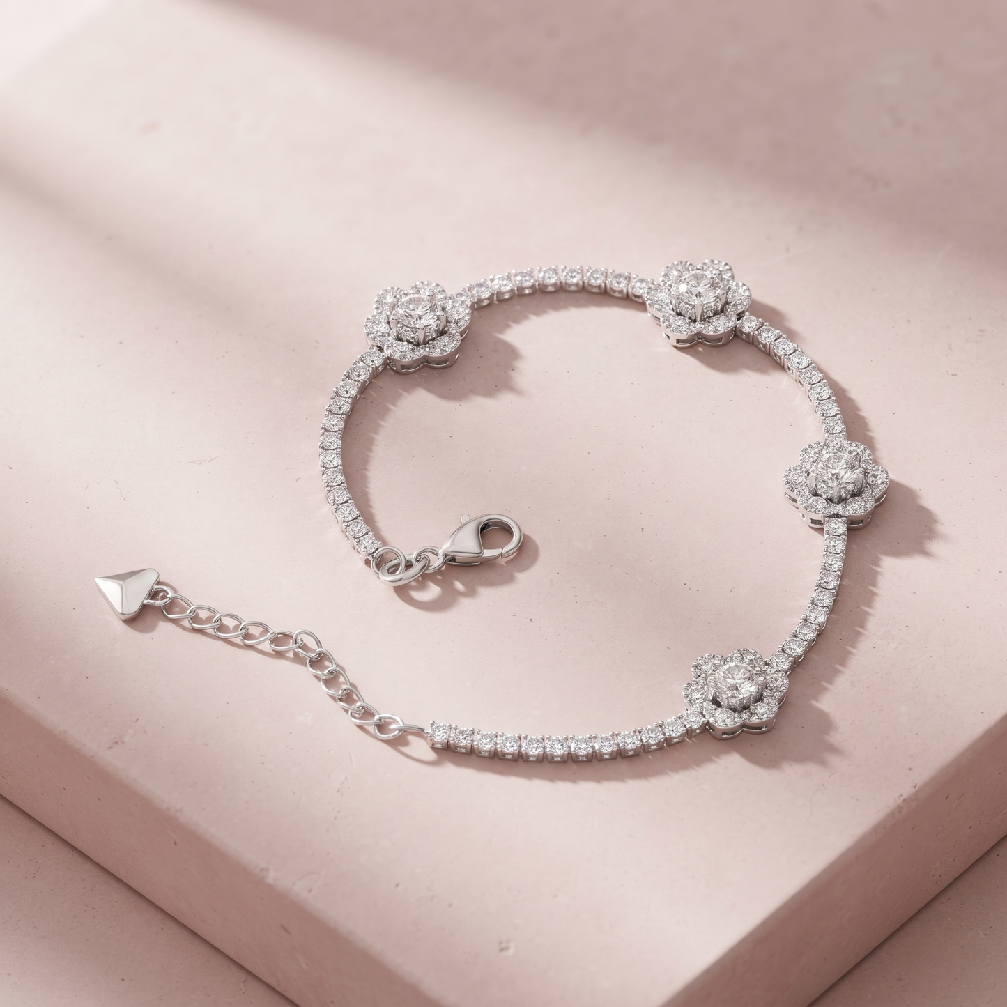 Silver Multiple Rose Bracelet