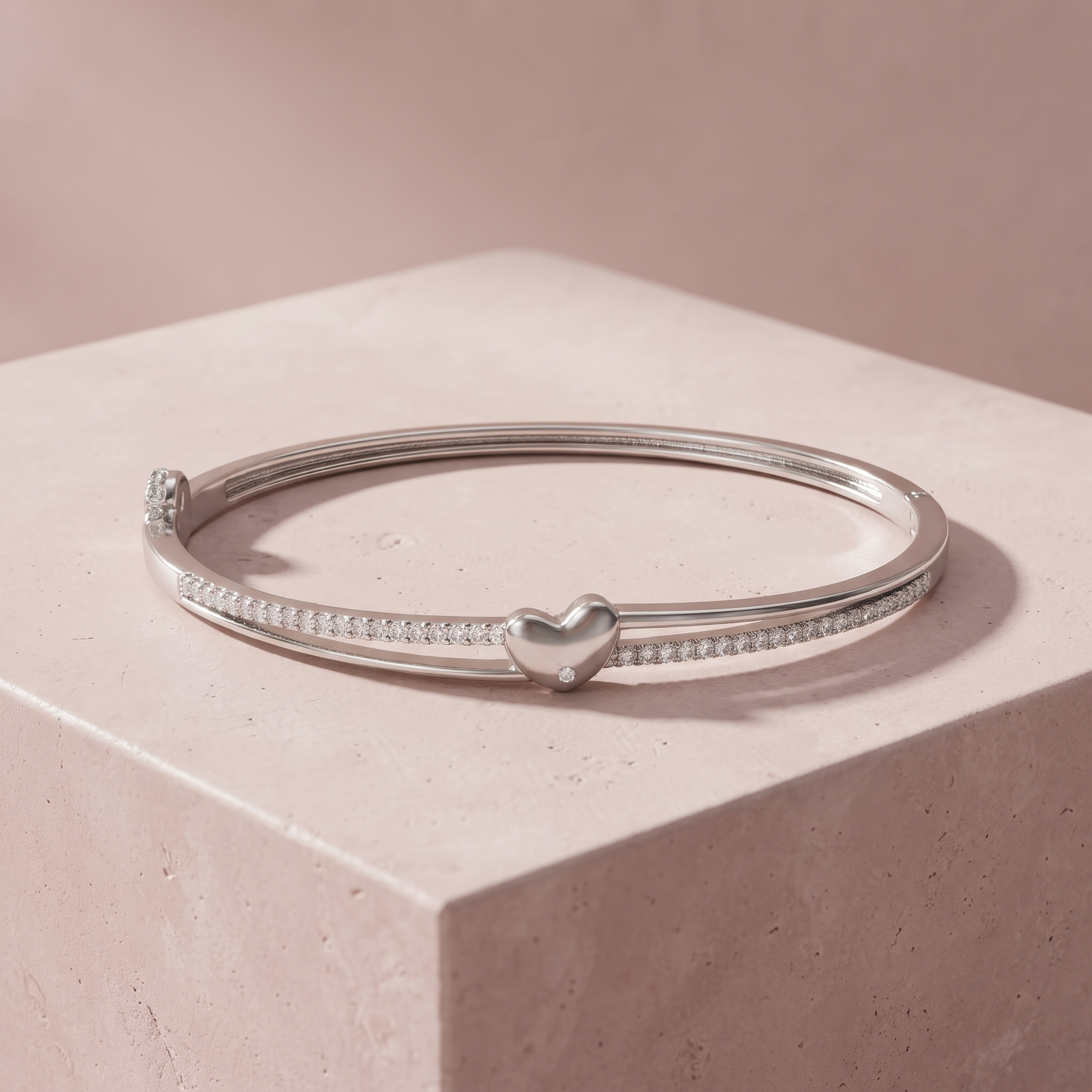 Silver Heartline Modern Bracelet