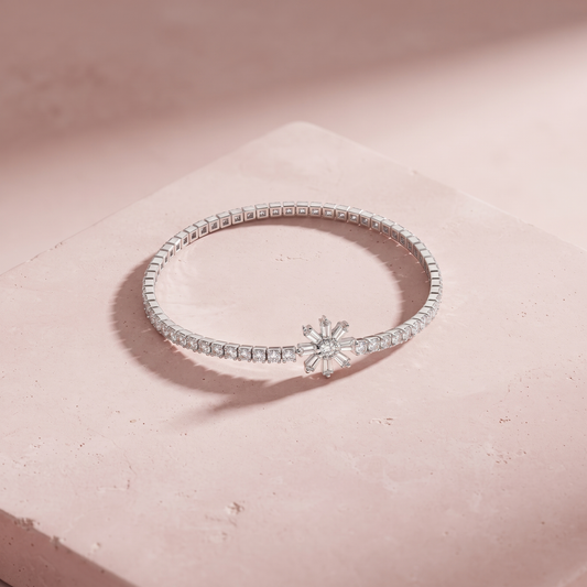 Silver Aurora Tennis Bracelet