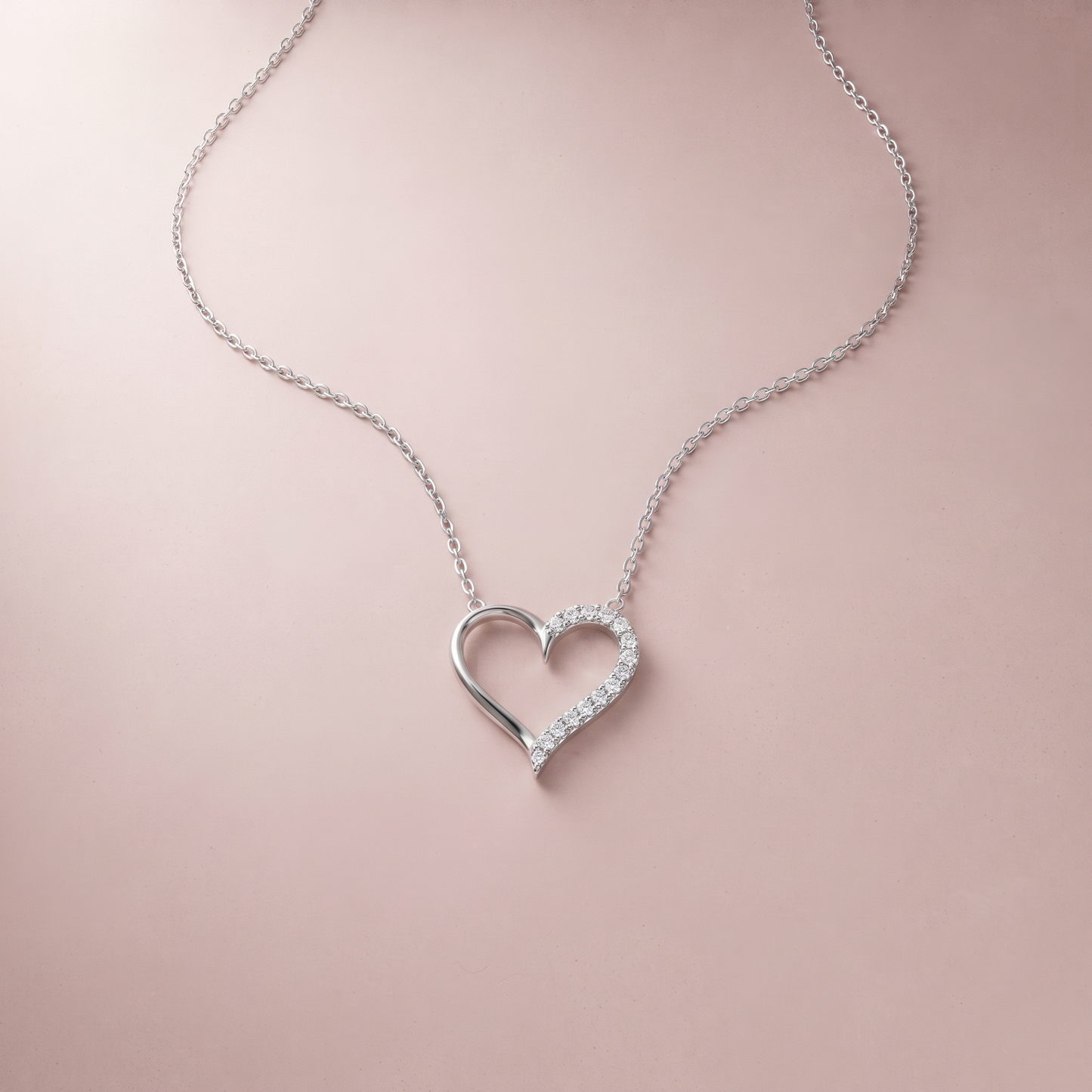 Silver Minimal Heart Pendant