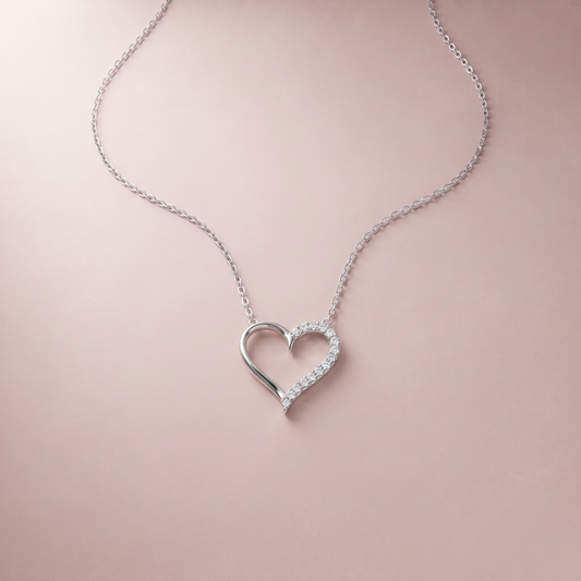 Silver Minimal Heart Pendant