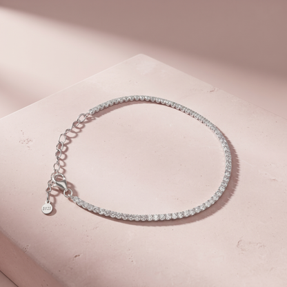 Silver Crystal Tennis Bracelet