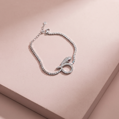 Silver Serpent Knot Bracelet
